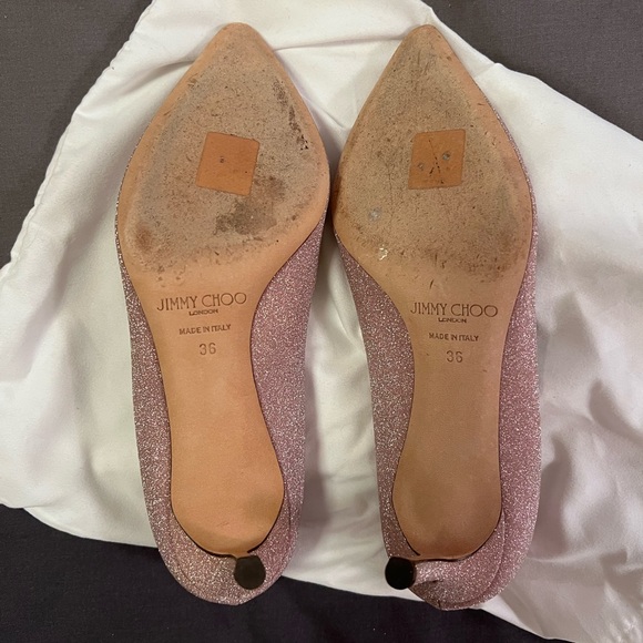Jimmy Choo Romy Dusty Glitter Pumps Pink - Picture 3 of 7